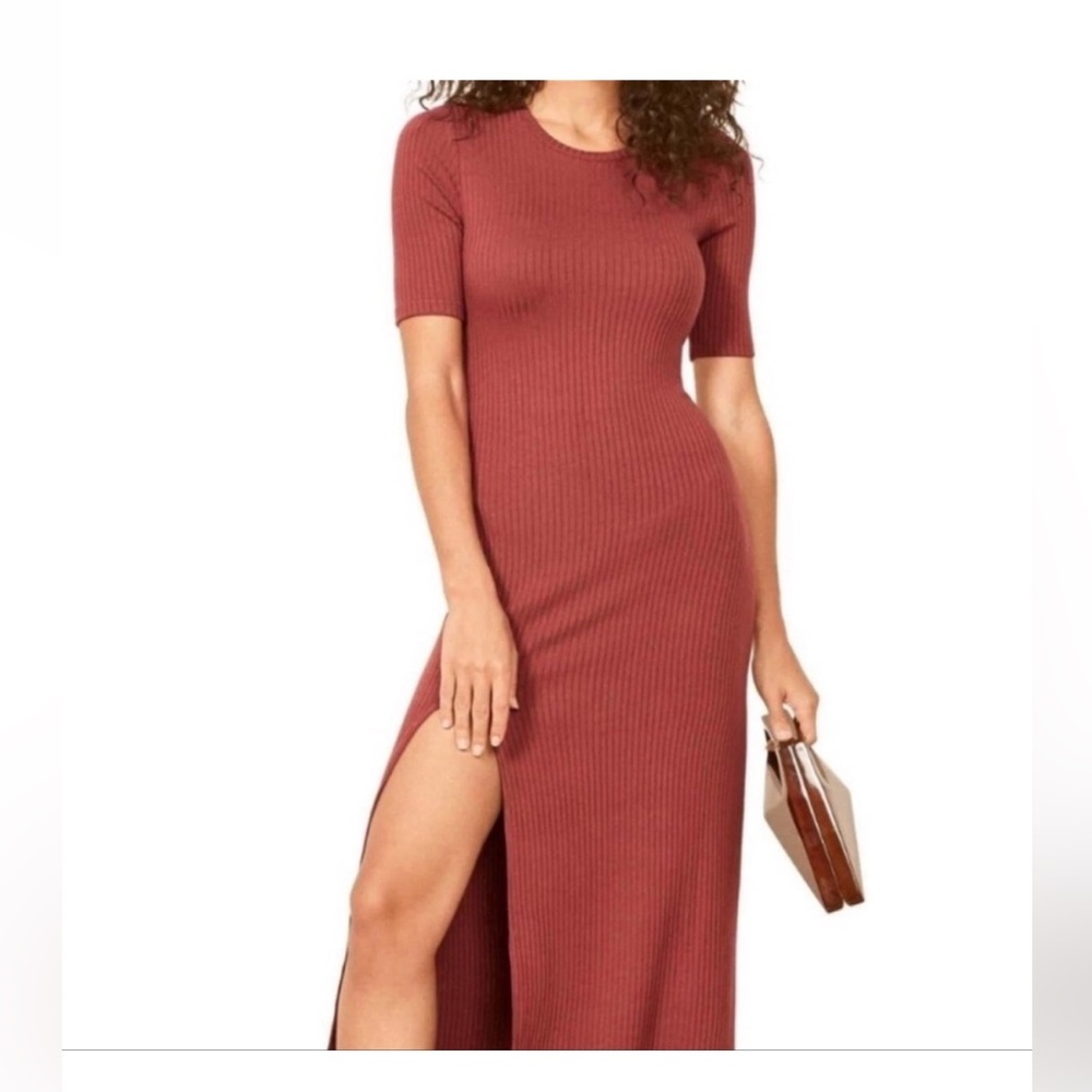 Reformation Jeans Ribbed Sweater Dress M